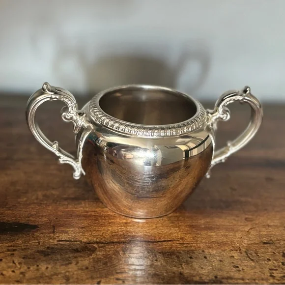 Reed & Barton Silver plated vintage 1950s cream & sugar set antique - Picture 4 of 4